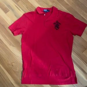 Red men’s polo